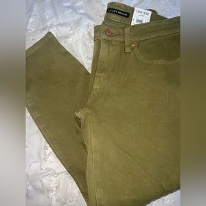 New w tag Lucky brand green jeans crop